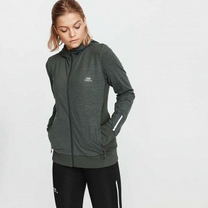 Куртка для бега с капюшоном женская run warm  kalenji