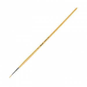 Кисть «Сонет» № 1, синтетика, круглая, длинная ручка, покрытая лаком