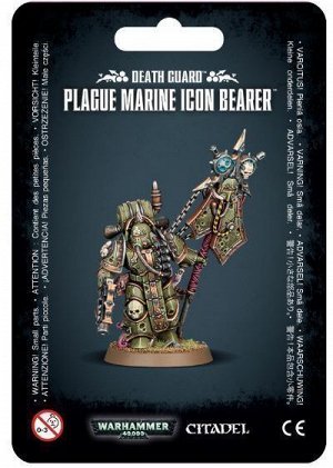 Миниатюры Warhammer 40000: Death Guard: Plague Marine Icon Bearer