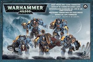 Миниатюры Warhammer 40000: Терминаторы Волчьей Стражи Космических Волков (Space Wolves Guard Terminators)