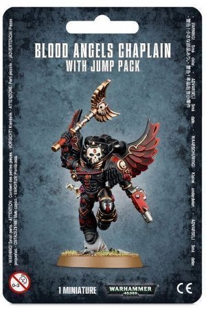 Миниатюры Warhammer 40000: Капеллан Кровавых Ангелов с Прыжковым Ранцем (Blood Angels Chaplain With Jump Pack)