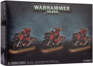 Миниатюры Warhammer 40000: Мотоциклисты Космодесанта Хаоса (Chaos Bikers)