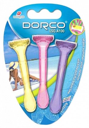 Dorco SHAI Bikini (3 станка), Для зон бикини, 1-лезв.станок, фикс.головка, пластик.ручка, увл.полоска, блистер