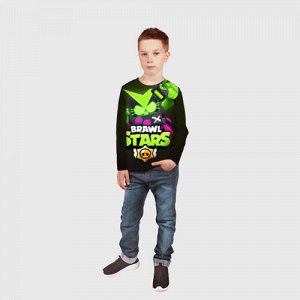 Детский лонгслив 3D «BRAWL STARS VIRUS 8 BIT»