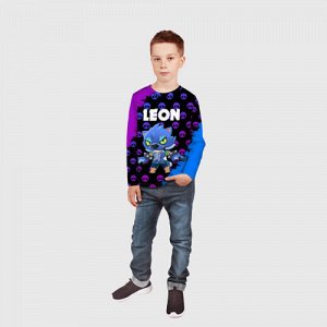 Детский лонгслив 3D «Brawl Stars Leon Оборотень»