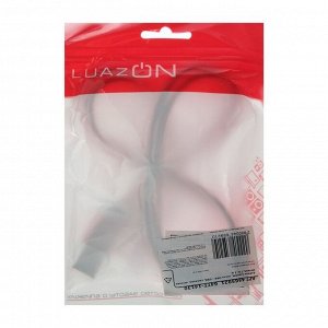 Кабель LuazON, micro USB - USB, 1 А, 1 м, силиконовый, штекер металл, красный