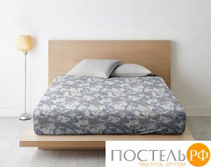 Простыня Ночь Нежна Белое кружево осн. 7143-1 Бязь 120гр. 1.5 сп. 215х147 полоса новая