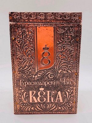 Чай «Века Краснодарский» чёрный крупнолистовой 100г Металлическая шкатулка