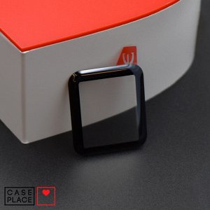 Защитное 3D стекло для Apple Watch 38 мм черное