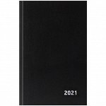 Ежедневник датир. 2021г., A5, 168л., бумвинил, OfficeSpace, черный