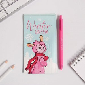 Ручка на открытке с бумажным блоком Winter Queen, 20 листов