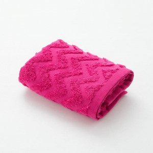 Полотенце махровое LoveLife Zig-Zag 50*90 см, цв. ярко-розовый,100% хл, 360 гр/м2