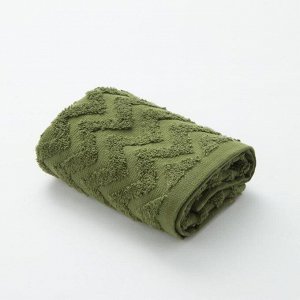 Полотенце махровое LoveLife "Zig-Zag" 70*130 см, цв. темная трава,100% хл, 360 гр/м2 5032635