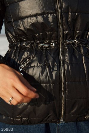 Двусторонняя куртка с мехом черного цвета
