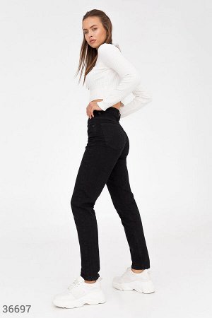 Gepur Лаконичные черные джинсы