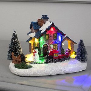 Светодиодная фигура «Рождественский поезд», 12x17 см, 5 LED, AААх3 (не в комплекте), свечение мульти