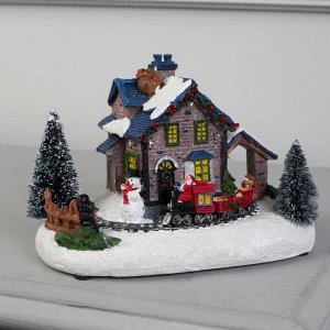 Светодиодная фигура «Рождественский поезд», 12x17 см, 5 LED, AААх3 (не в комплекте), свечение мульти