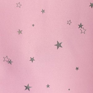 Портьера Крошка Я «Звезды» без держателя цвет розовый, 170?260 см, блэкаут, 100% п/э