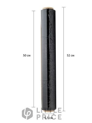 Стрейч пленка Фрегат упаковочная багажная, черная, 500мм x 142м x 20мкм, 1.4 кг нетто, ПЕРВИЧНАЯ