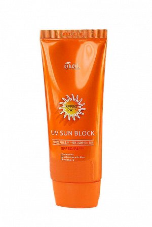 Ekel cosmetics Крем, солнцезащитный д/лица с алоэ /UV Sun Block SPF50/PA+++, Ekel, Ю.Корея, 70 г, (200)