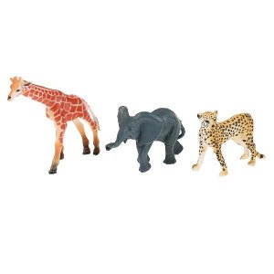 B1358377-R Игрушка пластизоль животные африки 3шт (жираф, гепард, слоненок) в пак. Играем вместе в кор.2*180наб
