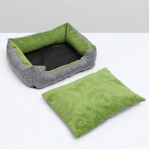 Лежанка-диван с двусторонней подушкой   45 Х 35 Х 11 см, микс цветов