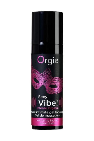 Гель для массажа ORGIE Sexy Vibe Intense Orgasm с покалывающим, разогревающим и охлаждающим эффектом (15 мл)