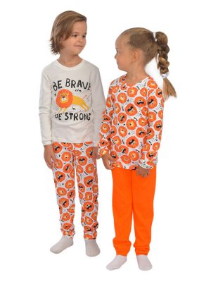 Пижама Материал: Интерлок. Состав: 100% хлопок. Цвет: Набивка+Оранж.