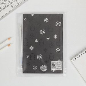 Набор Hello winter, блокнот с чёрными листами и ручка с белыми чернилами