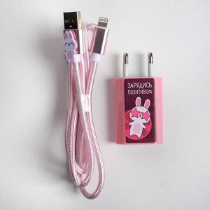 Набор кабель USB - Lightning и штекер «100% милоты», 1 м