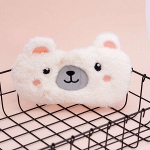 Маска для сна "Cute bear", white