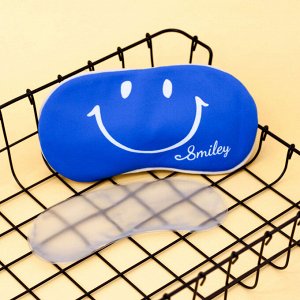 Маска для сна гелевая "Smiley", blue