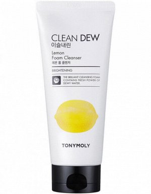 Tony Moly Clean Dew Lemon Foam Cleanser Осветляющая пенка для умывания с экстрактом лимона,180 мл