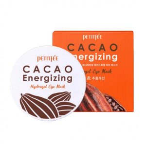 Petitfee Cacao Energizing Hydrogel Eye Patch Тонизирующие гидрогелевые патчи с какао, 30 шт