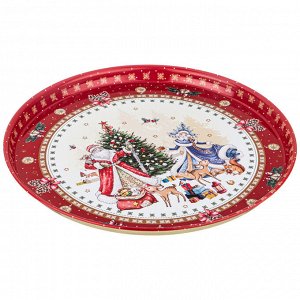 Поднос ПОДНОС СЕРВИРОВОЧНЫЙ AGNESS "CHRISTMAS COLLECTION" 33*2,1 СМ 
Материал: Сталь Окрашенная
Поднос  - это необходимый предмет для организации сервировки стола.
Поднос имеет оптимальную  круглую ф