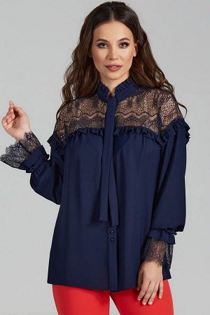 Блуза Teffi Style L-1473 синий