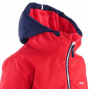Куртка лыжная детская красная/темно-синяя 500 pull'n fit wedze