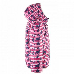 Куртка лыжная теплая водонепроницаемая для детей сине-розовая warm reverse 100 wedze