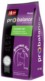Probalance Gourmet Diet Корм сухой для кошек с говядиной и кроликом, 10 кг