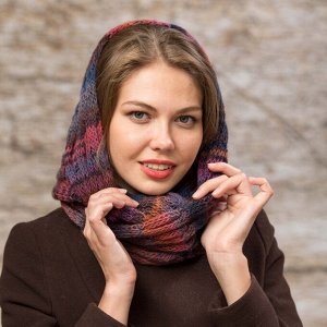 fomas Уютный шарф-снуд крупной вязки, в два оборота