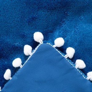 Плед двуслойный "Этель", 130х180 см, синий, 100% п/э