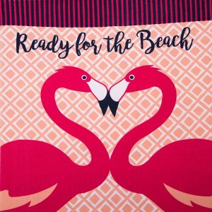 Полотенце пляжное Этель "Фламинго" 70*150 см, 100% п/э микрофибра 250гр/м2