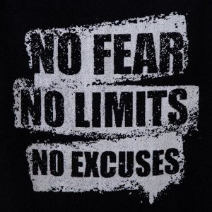 Полотенце махровое Этель ЧБ «No fear No limits», пестроткань, 70х130 см