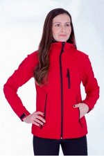 М-43 Куртка - ветровка женская&quot;СОФТШЕЛЛ&quot; (красный/черный)