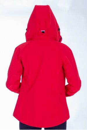 М-43 Куртка - ветровка женская&quot;СОФТШЕЛЛ&quot; (красный/черный)