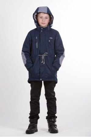 Детская куртка-парка для мальчика весна/осень КМ-002 (синий)