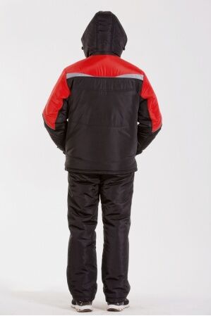 Зимний мужской костюм М-301 (черный-красный)