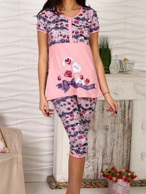Пижама с бриджами женская