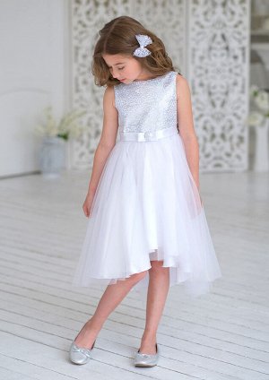 Эльза нарядное платье белый