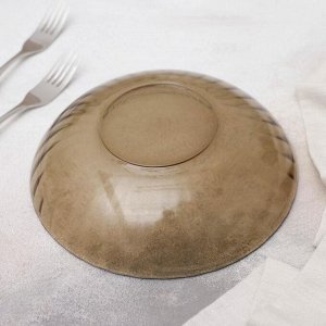 Тарелка глубокая Elica, 600 мл, d=18 см, цвет коричневый